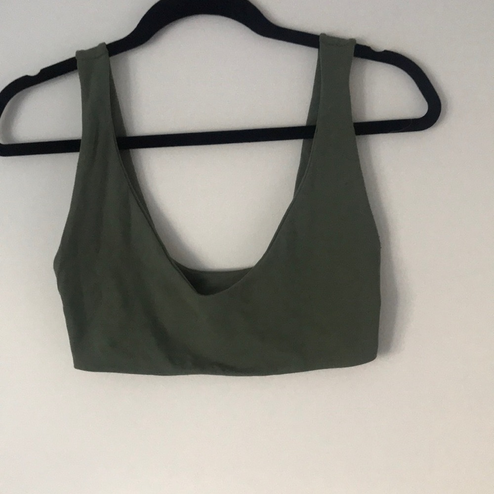 Olive Green workout bra